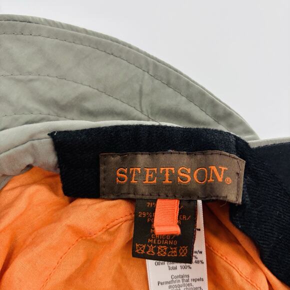 Stetson No Fly Zone Fishing Hat Baseball Cap L-XL Neck Flap UPF 50 6 Panel Beige - Picture 7 of 8